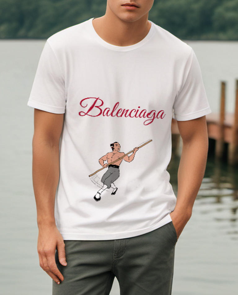 White Staff Training Hero Graphic T-Shirt - styled view 3