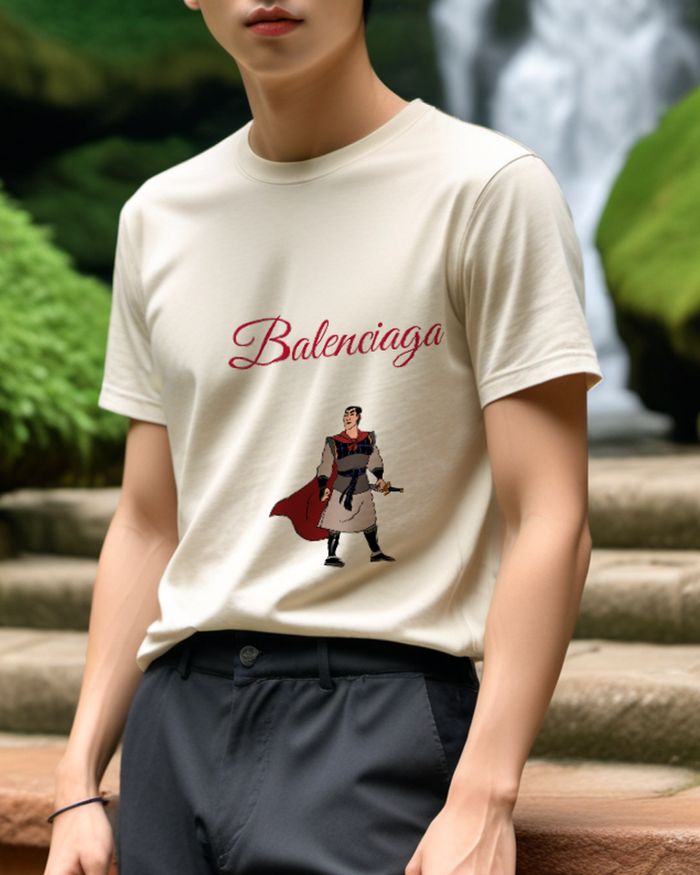 Ivory Crimson Cape Warrior Graphic T-Shirt - styled view 4