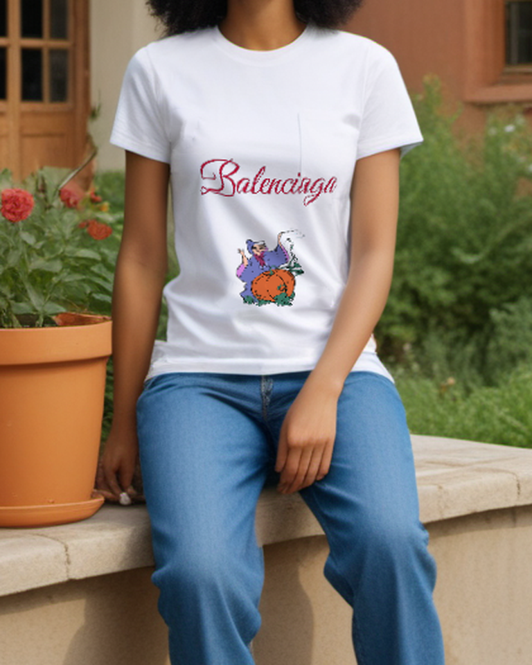 White Pumpkin Spell Graphic T-Shirt - styled view 1