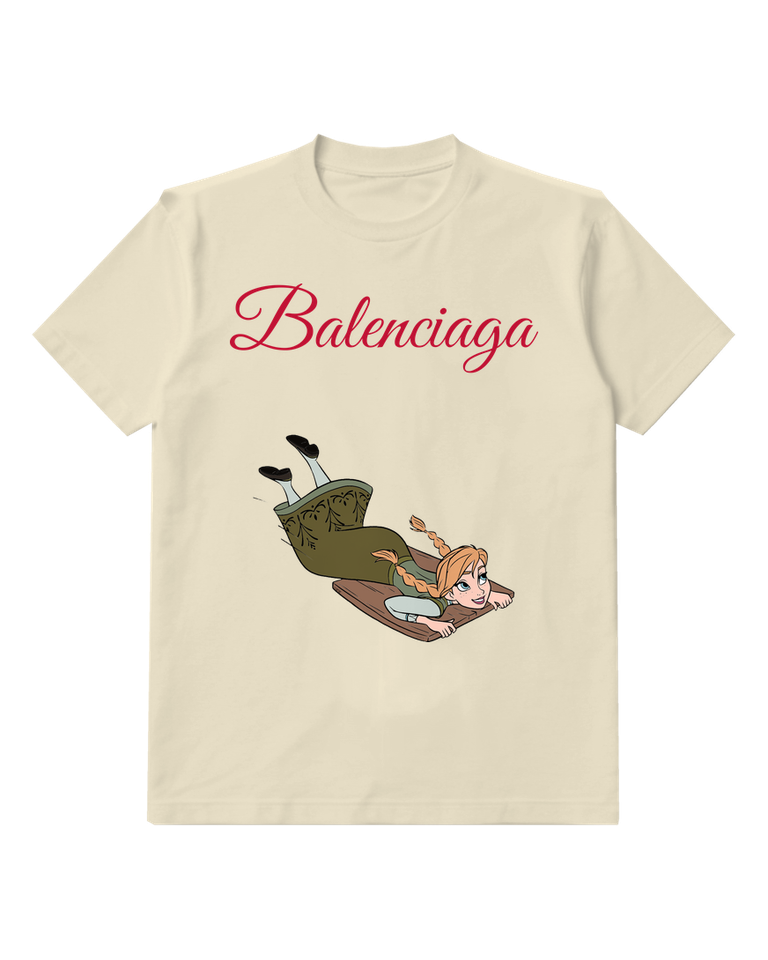 Ivory Reclining Adventure Girl Graphic T-Shirt - front product view