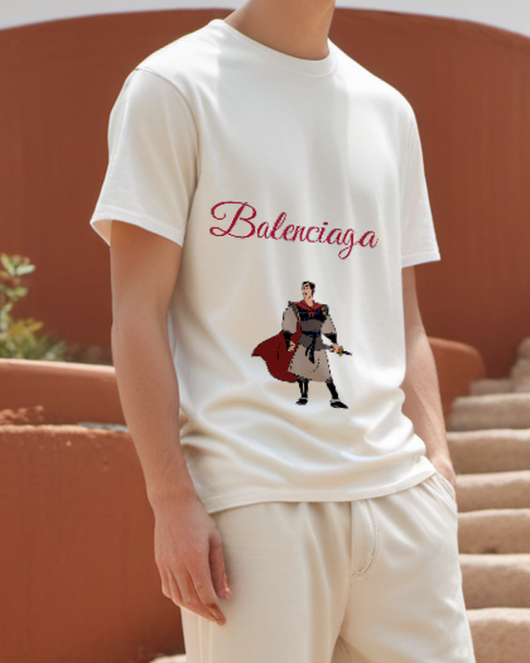 Ivory Crimson Cape Warrior Graphic T-Shirt - styled view 2