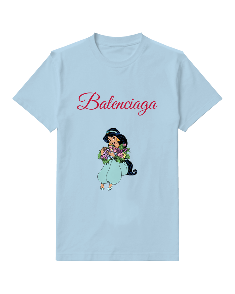 Sky Blue Violet Bouquet Princess Graphic T-Shirt - front product view