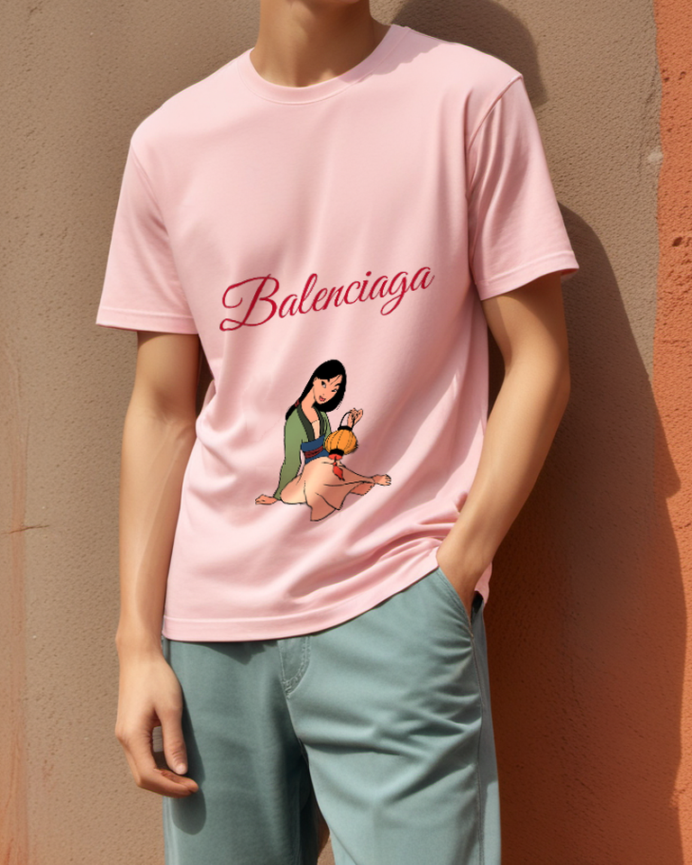 Blush Pink Kneeling Garden Girl Graphic T-Shirt - styled view 5