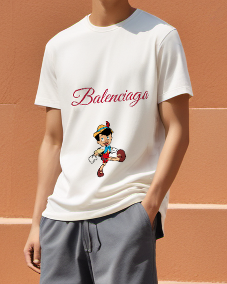 White Wooden Boy Stride Graphic T-Shirt - styled view 4