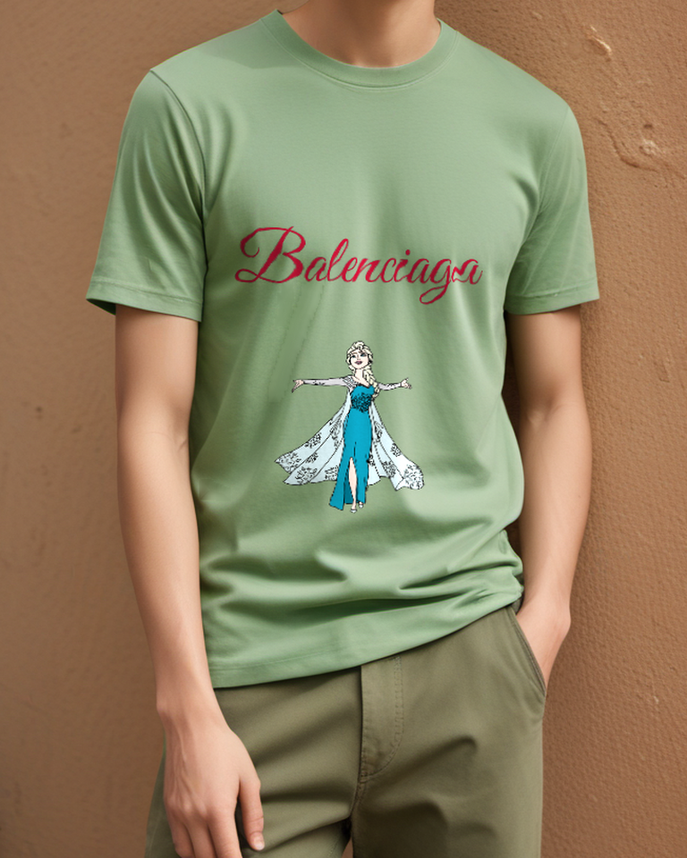 Sage Green Open Arms Ice Cape Graphic T-Shirt - styled view 1