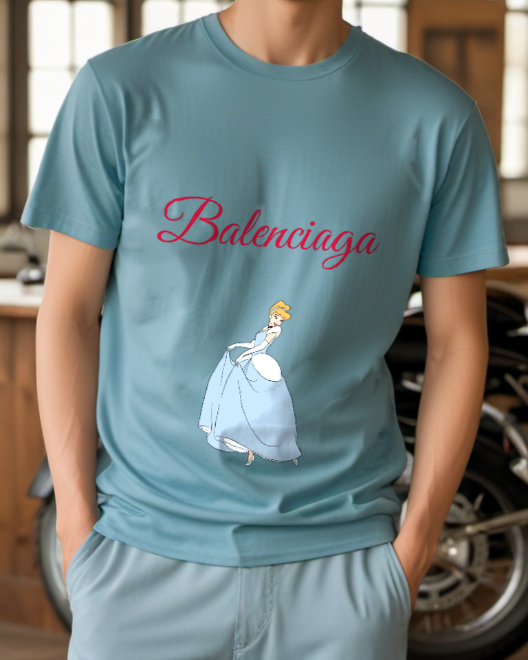 Sky Blue Silver Blue Ballroom Graphic T-Shirt - styled view 5
