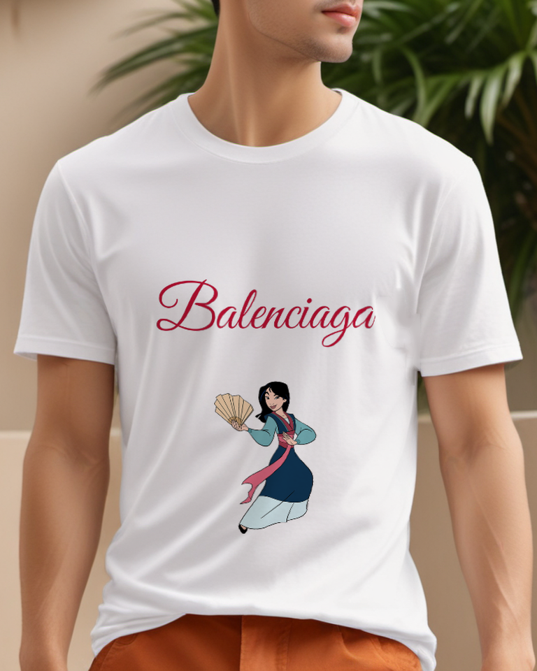 White Open Fan Dancer Graphic T-Shirt - styled view 4