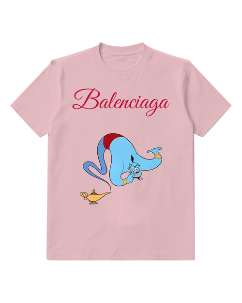 Blush Pink Upside Down Genie Graphic T-Shirt - front product view