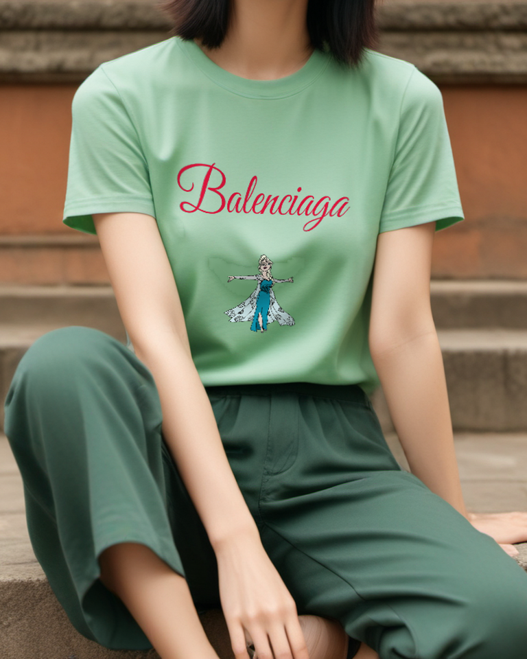 Sage Green Open Arms Ice Cape Graphic T-Shirt - styled view 3
