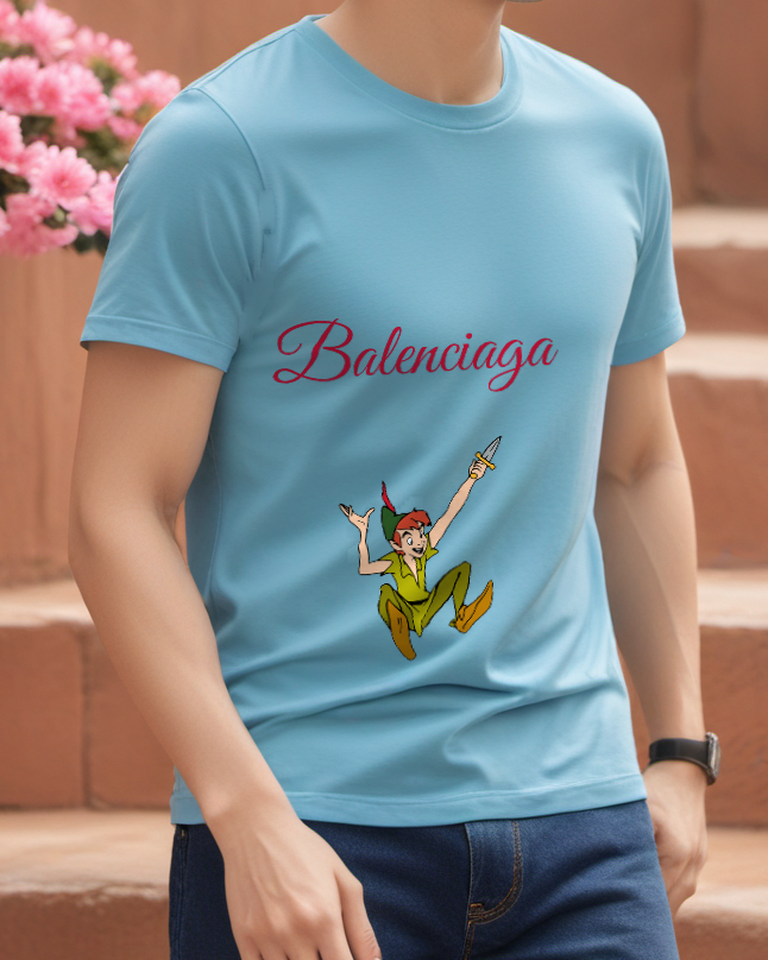 Sky Blue Airborne Green Adventurer Graphic T-Shirt - styled view 2