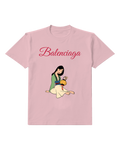 Blush Pink Kneeling Garden Girl Graphic T-Shirt - front product view