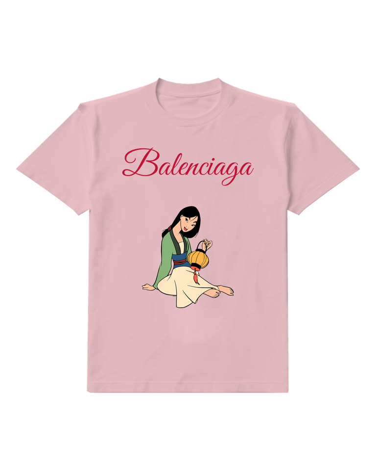 Blush Pink Kneeling Garden Girl Graphic T-Shirt - front product view