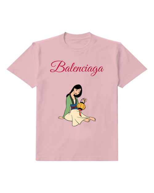 Blush Pink Kneeling Garden Girl Graphic T-Shirt - front product view