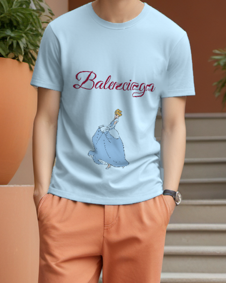 Sky Blue Silver Blue Ballroom Graphic T-Shirt - styled view 2