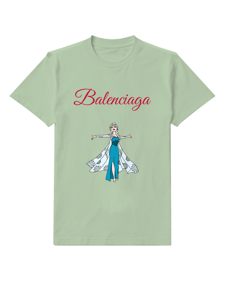 Sage Green Open Arms Ice Cape Graphic T-Shirt - front product view