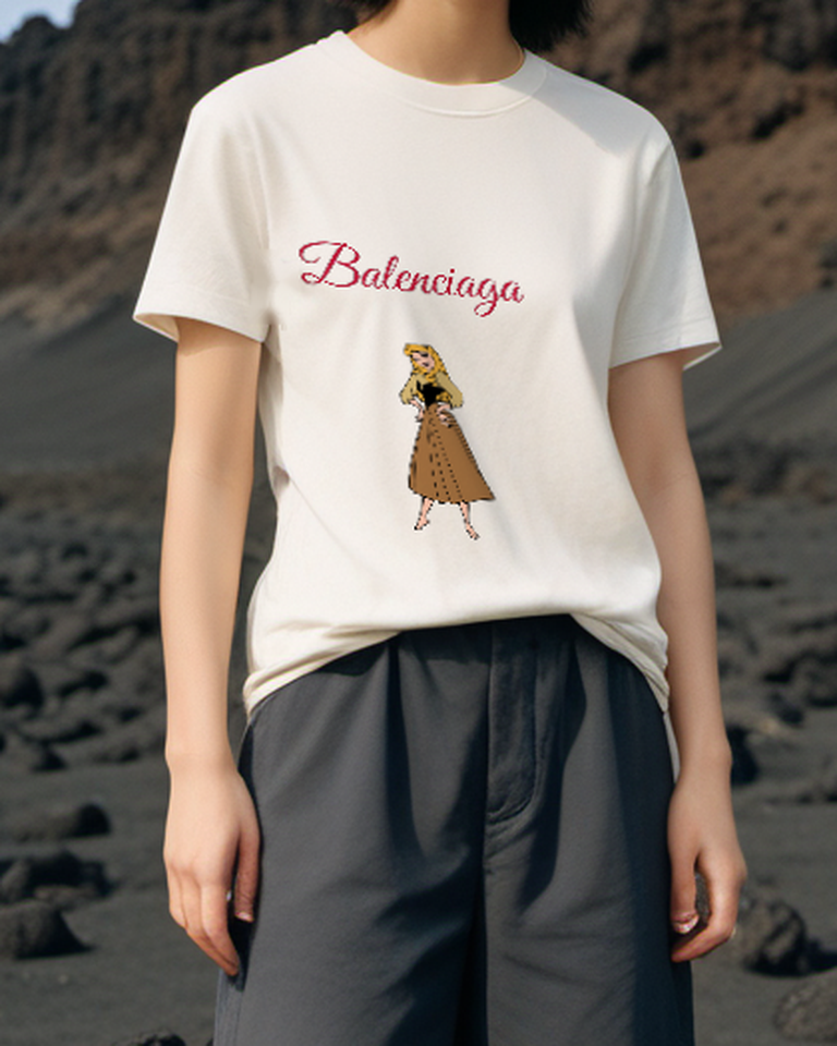 Ivory Woodland Princess Graphic T-Shirt - styled view 3
