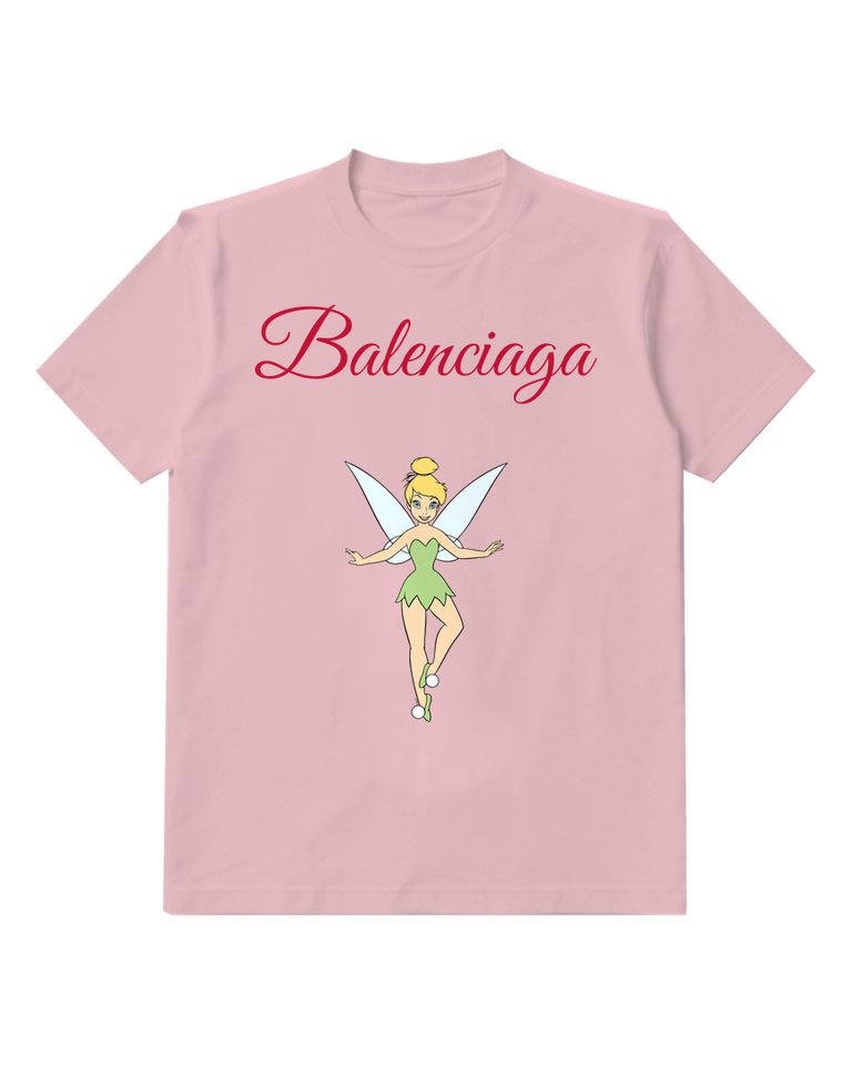 Blush Pink Open Wing Fairy Graphic T-Shirt - front product view