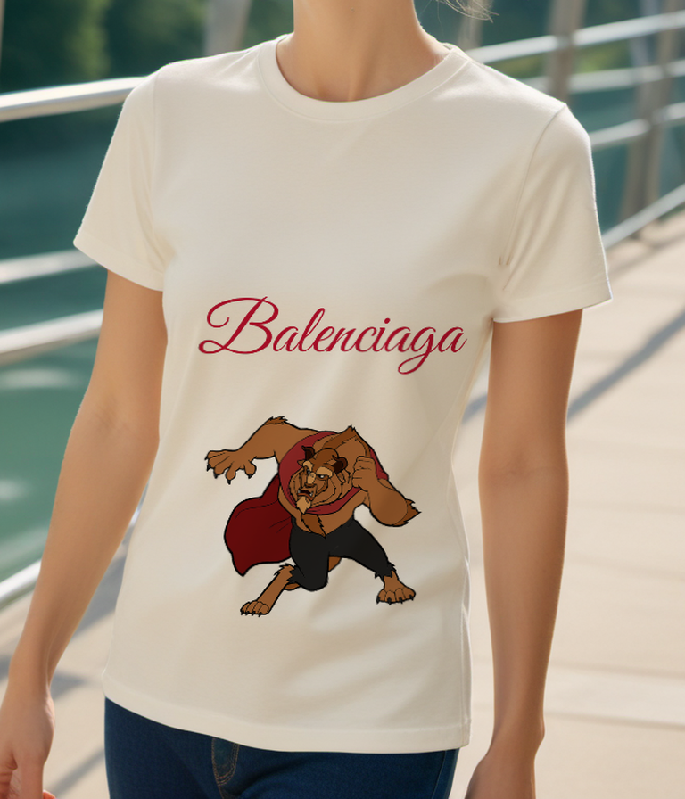 Ivory Red Cape Beast Graphic T-Shirt - styled view 3