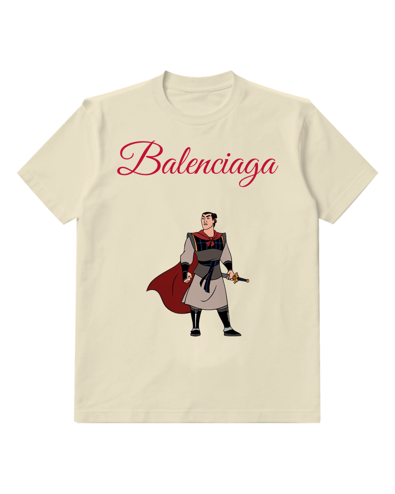 Ivory Crimson Cape Warrior Graphic T-Shirt - front product view