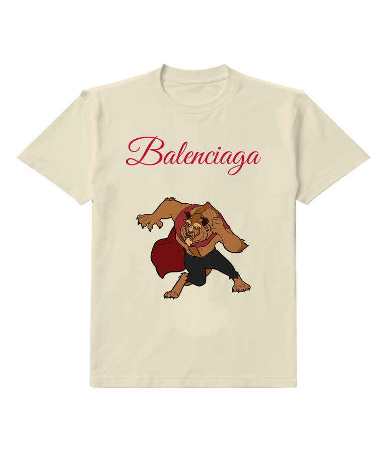 Ivory Red Cape Beast Graphic T-Shirt - front product view