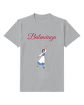 Light Gray Blue Apron Greeting Graphic T-Shirt - front product view
