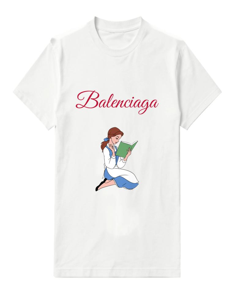 White Storybook Reader Graphic T-Shirt - front product view
