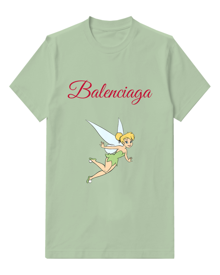 Sage Green Flying Green Fairy Graphic T-Shirt - front product view
