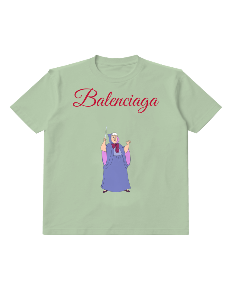 Sage Green Purple Robed Fairy Graphic T-Shirt - front product view