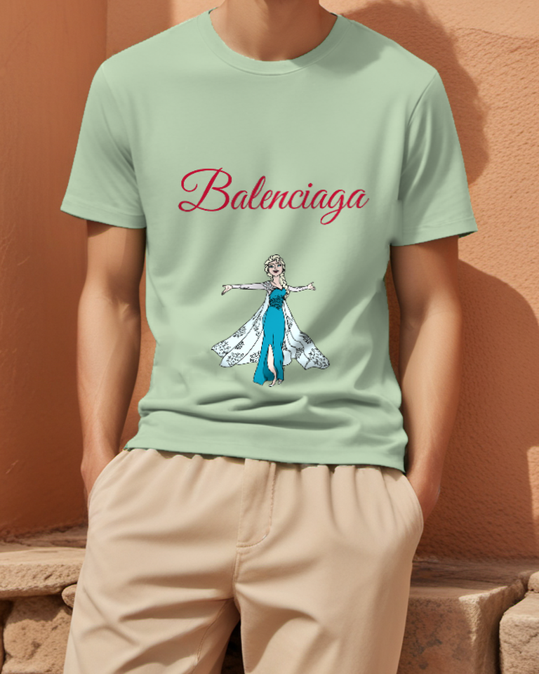 Sage Green Open Arms Ice Cape Graphic T-Shirt - styled view 2