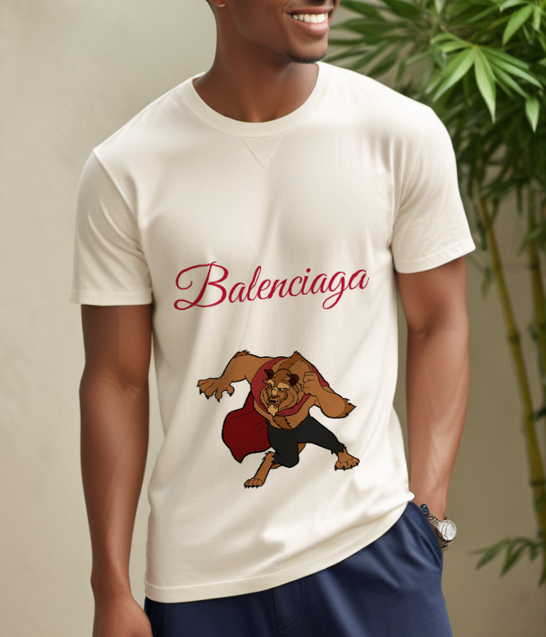 Ivory Red Cape Beast Graphic T-Shirt - styled view 4