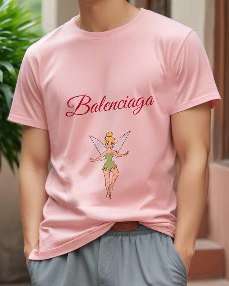Blush Pink Open Wing Fairy Graphic T-Shirt - styled view 3