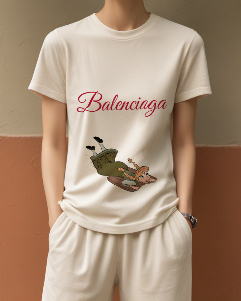 Ivory Reclining Adventure Girl Graphic T-Shirt - styled view 3